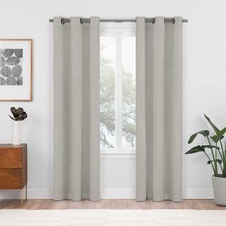 Photo 1 of 2pk Blackout Shadow Window Curtain Panels - Eclipse----Size 37"W x 84"L