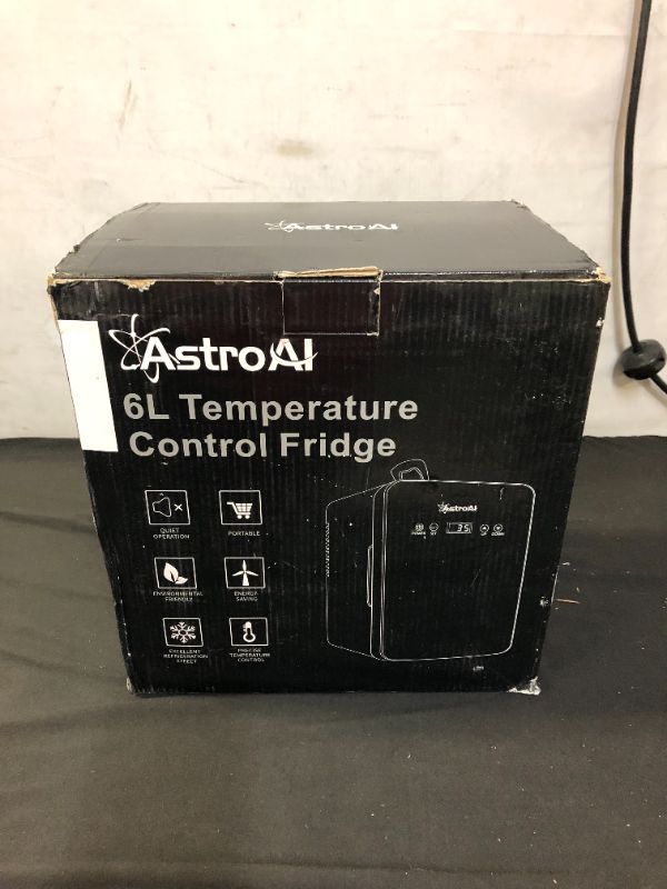 Photo 2 of AstroAI Mini Fridge 6 Liter/8 Can Skincare Fridge for Bedroom - Upgraded Temperature Control Panel - AC/DC Thermoelectric Portable Cooler and Warmer for Christmas Gift