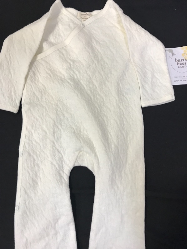 Photo 2 of Burt's Bees Baby® Baby Quilted Bee Wrap Front Jumpsuit - 0-3 MONTHS