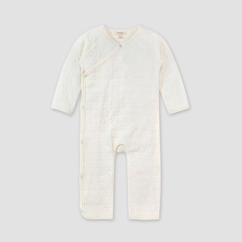 Photo 1 of Burt's Bees Baby® Baby Quilted Bee Wrap Front Jumpsuit - 0-3 MONTHS