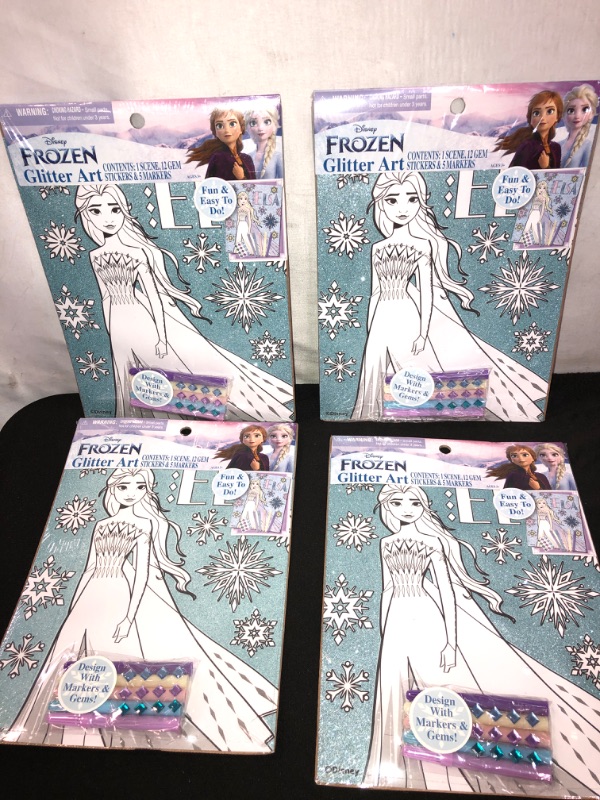 Photo 1 of DISNEY PRINCESS FROZEN GLITTER ART , GIRLS CRAFTS , 4 COUNT 