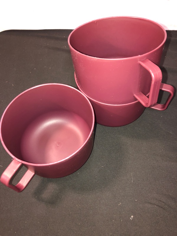 Photo 2 of 30oz Plastic Soup Mug - Room Essentials™ , MAROON / DARK RED 3 COUNT 