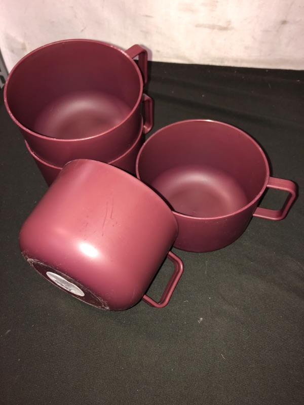 Photo 2 of 30oz Plastic Soup Mug - Room Essentials™ , MAROON / DARK RED , 4 COUNT 