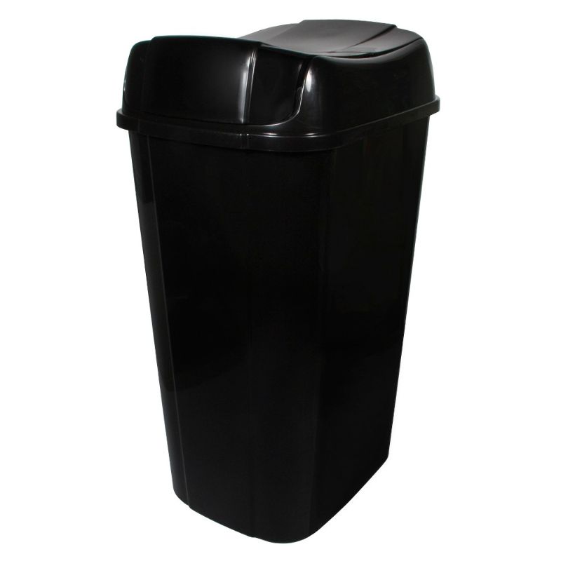 Photo 1 of 13.3gal Pivot Lid Waste Can Black - Room Essentials™