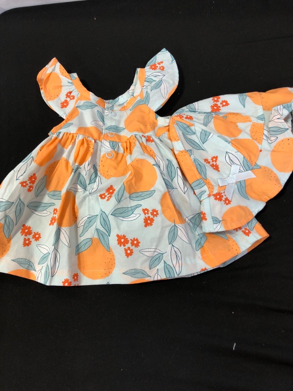 Photo 2 of Baby Girls' Peach Dress with Hat - Just One You® Made by Carter's Blue SIZE NB