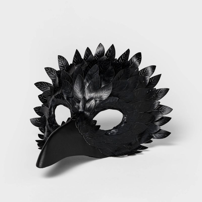 Photo 1 of Adult Black Crow Masquerade Halloween Costume Mask - Hyde & EEK! Boutique™