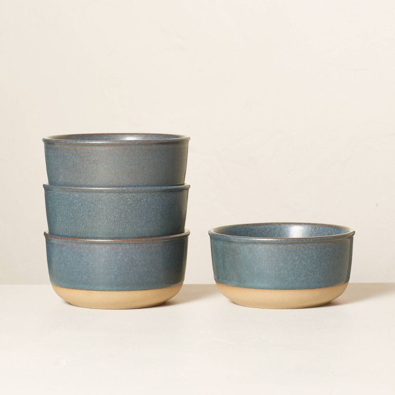 Photo 1 of 4pk Modern Rim Stoneware Mini Bowl Set - Hearth & Hand™ with Magnolia
