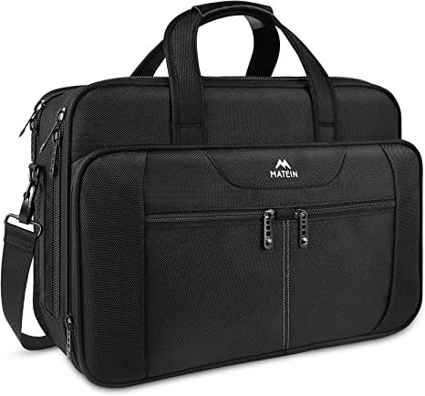 Photo 1 of 17 inch Laptop Bag, MATEIN Large Laptop Briefcase with Detachable Organizers, Water Resistant Shoulder Messenger School Notebook Bag Computer Office Bag for Travel, Business, Work, College - Black
