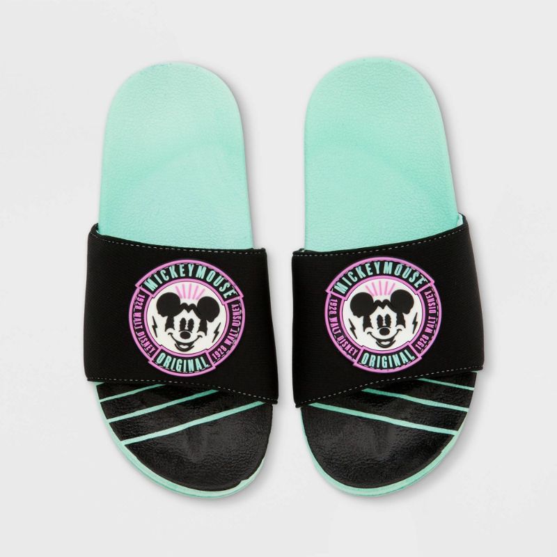 Photo 1 of Boys' Disney Mickey Mouse Swim Slide Sandals - 
SIZE 11-12 - Disney Store, Black/Blue
