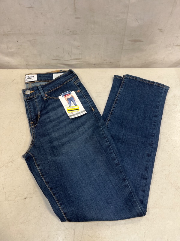 Photo 2 of DENIZEN from Levi's Women's Mid-Rise Modern Slim Jeans - Dark Blue  size 28/30
