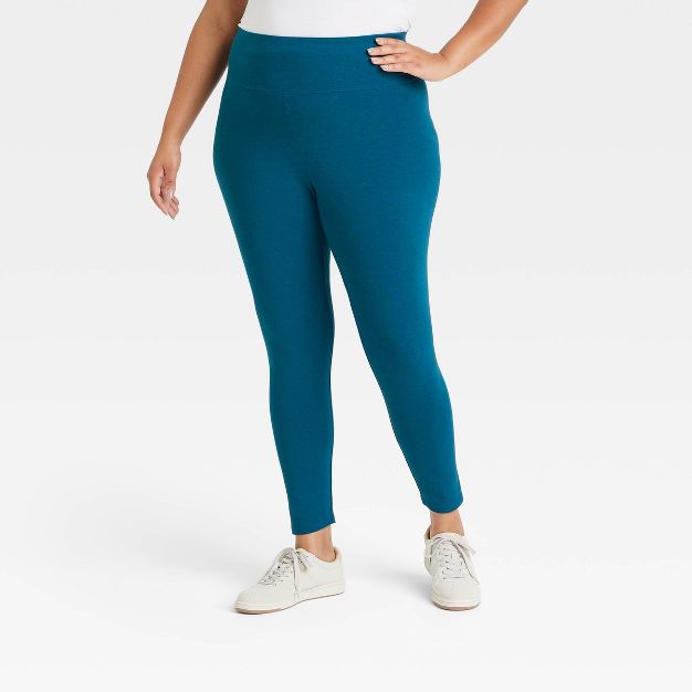 Photo 1 of 2PC - Women's Plus Size High-Waisted Leggings - Ava & Viv™ - 1X

