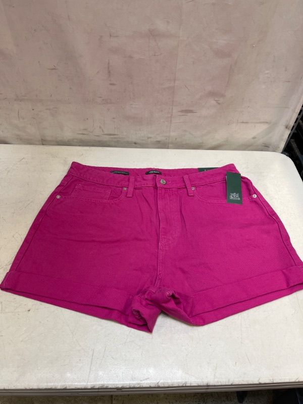 Photo 2 of 2pcs - Women's Super-High Rise Rolled Cuff Mom Jean Shorts - Wild Fable Pink - SIZE 16 & 18

