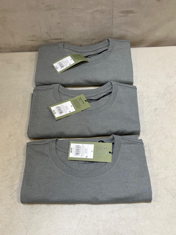 Photo 2 of 3PCS - Men's Short Sleeve Graphic T-Shirt - Goodfellow & Co Gray/Tree - SIZE: S
