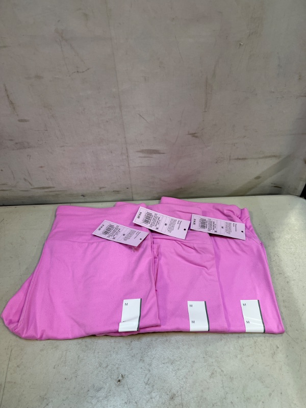 Photo 1 of 3 PCS - Women's Ultra Soft Bike Shorts - Wild Fable Vibrant Purple (LOOKS PINK) - SIZE : M
