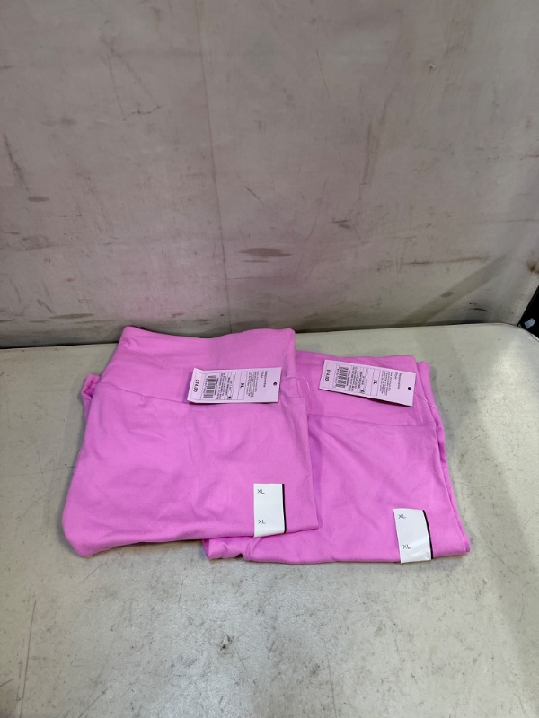 Photo 2 of 2 PCS - Women's Ultra Soft Bike Shorts - Wild Fable Vibrant Purple (LOOKS PINK) - SIZE : XL
