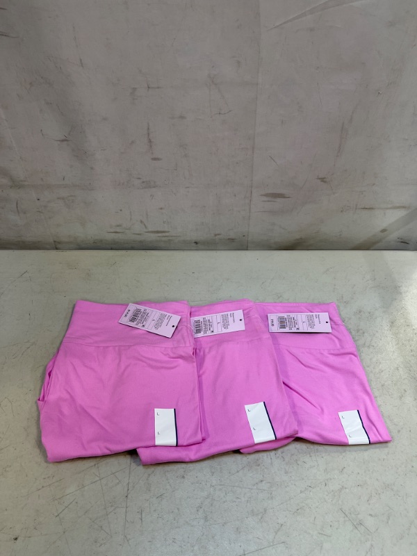 Photo 2 of 3 PCS - Women's Ultra Soft Bike Shorts - Wild Fable Vibrant Purple (LOOKS PINK) - SIZE : L
