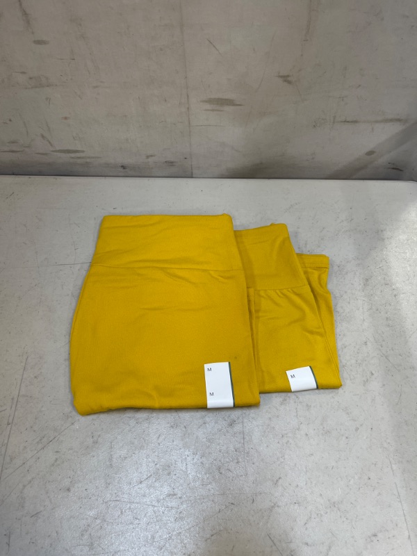 Photo 2 of 2PCS - Women's Ultra Soft Bike Shorts - Wild Fable Mustard Yellow - SIZE: M
