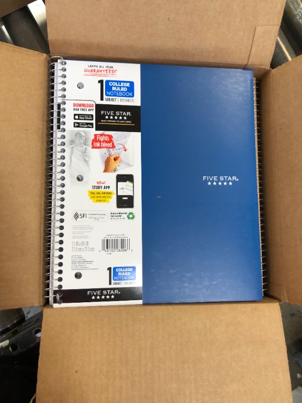 Photo 1 of Five Star 1 Subject Wide Ruled Spiral Notebook - Multiple Colors - 6 Pack