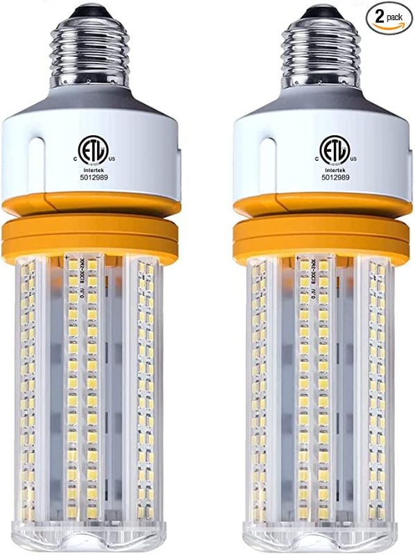 Photo 1 of 2 Pack 600W Equivalent 7530 Lumen 60W LED Corn Light Bulbs E26 Medium Base 5000K Neutral White for Home Garden Lighting Garage Backyard Office Household
