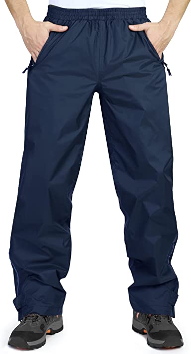 Photo 1 of 33,000ft Men's Rain Pants, Waterproof Rain Over Pants, Windproof Outdoor Pants for Hiking, Fishing
S