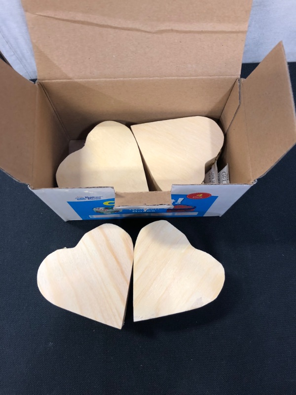 Photo 1 of Baker Ross EK2436 Decorate Your Own Heart Shaped Box - Pack of 4, for Kids to Paint, Decorate and Personalise for Arts and Crafts Activities, Brown

