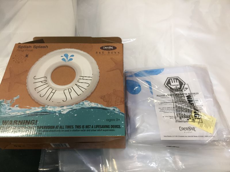 Photo 2 of Rae Dunn Junior Ring Float by CocoNut Float 32 Inch Inflatable Raft & Durable Water Inner Tube - Stable Ride-On for Summer Parties & Swim Events
