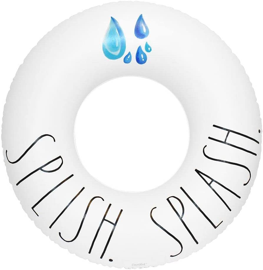 Photo 1 of Rae Dunn Junior Ring Float by CocoNut Float 32 Inch Inflatable Raft & Durable Water Inner Tube - Stable Ride-On for Summer Parties & Swim Events
