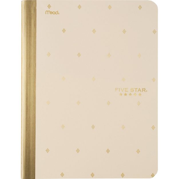 Photo 1 of Five Star Composition Notebook College Ruled Cream / GOLD Diamond 3 COUNT 