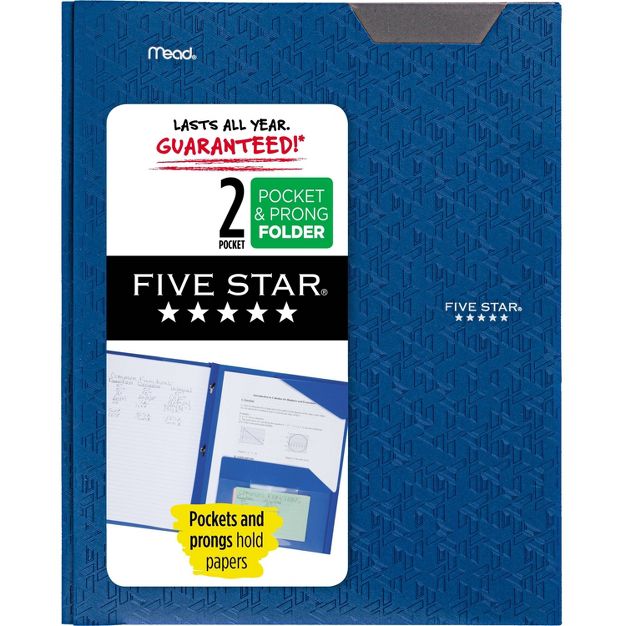 Photo 1 of Five Star 2 Pocket Plastic Folder with Prongs 10 COUNT 