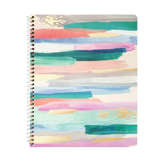 Photo 1 of College Ruled 1 Subject Spiral Notebook Brushy Stripes - greenroom , 6 COUNT 