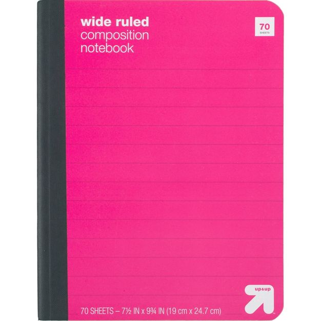 Photo 2 of Wide Ruled Purple Hard Cover Composition Notebook - up & up , PURPLE  + PINK , 24 COUNT 