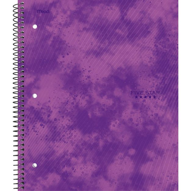 Photo 1 of Five Star 1 Subject College Ruled Spiral Notebook 12 COUNT 