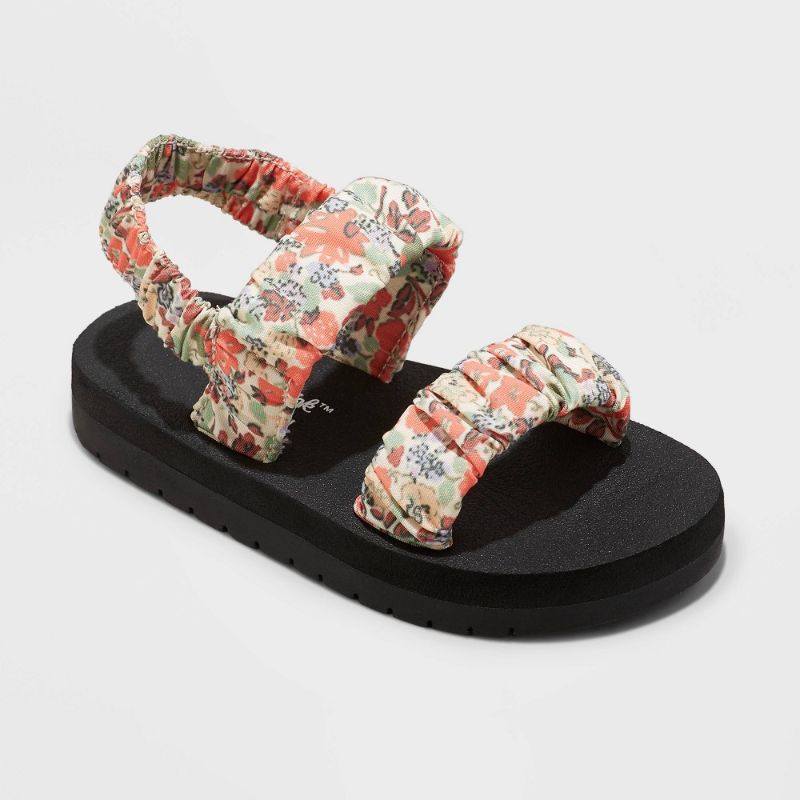 Photo 1 of CAT & JACK FLORAL SLIPPERS 5