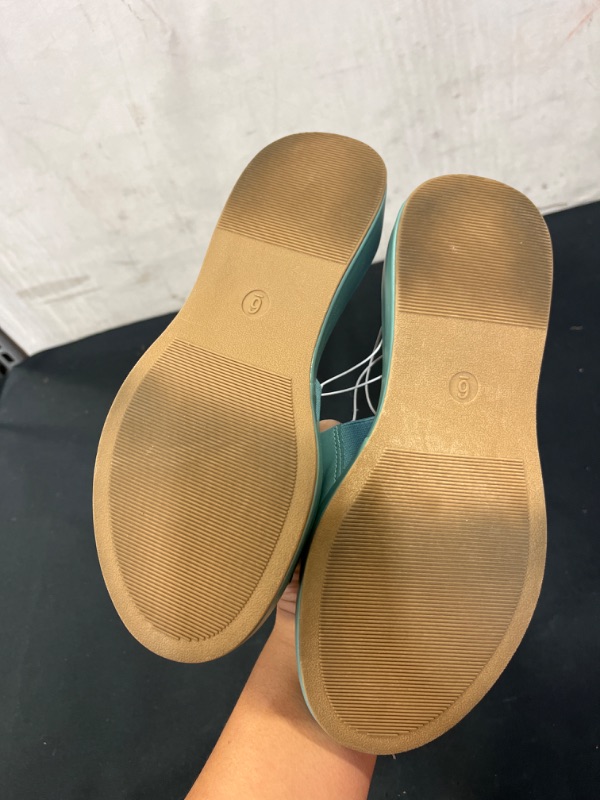 Photo 2 of A NEW DAY - WOMENS TEAL SANDALS SIZE 6
SLIGHTLY DIRTY UNDER SANDAL 