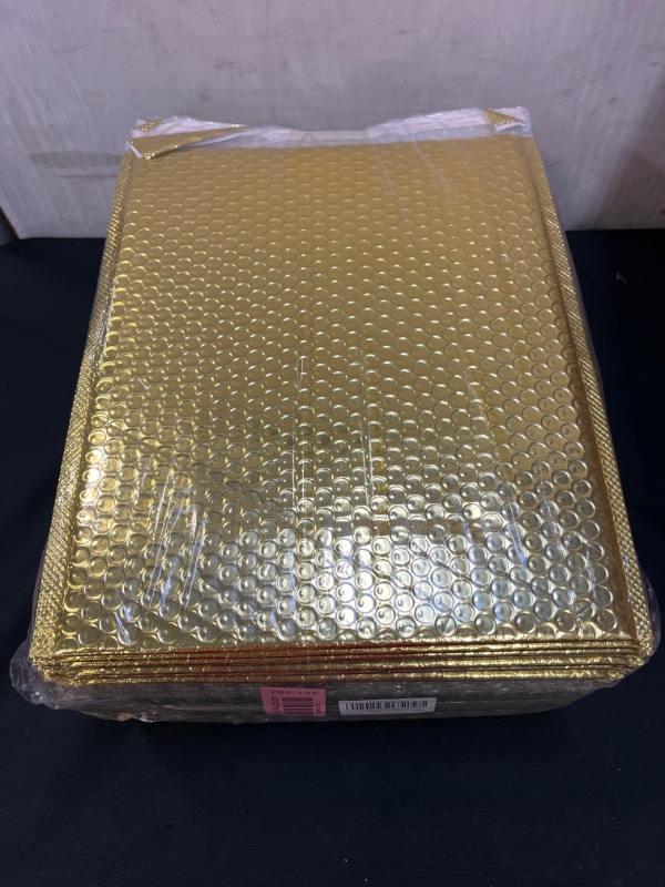 Photo 2 of LANIAKEA 30 Pack Gold Poly Bubble Mailers, 10x13 Inch Self Seal Padded Mailing Envelopes, Waterproof and Tear-Proof Cushion Shipping Mailers Envelopes for Christmas Packaging/Mailing
