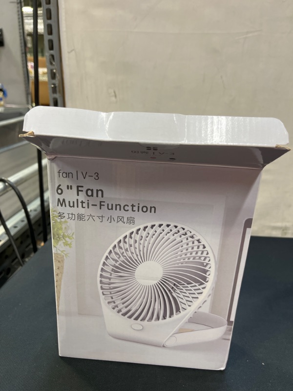 Photo 3 of Taipow Portable Table Fan USB Desk Fan Rechargeable Strong Wind Silent Small Fan for Bedroom Car Office Gym and Camping
