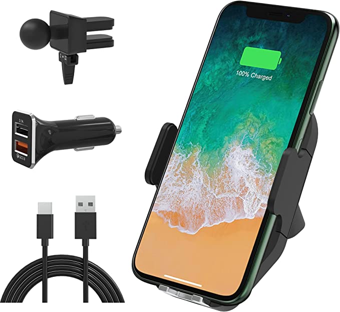 Photo 1 of YTech Wireless Car Charger Mount Compatible with iPhone 13 12 11 X 8 Samsung S21 S20 S10 S9 Note 20 and Other Wireless Chargeable Phones

