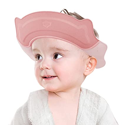 Photo 1 of Baby Shower Cap Baby Bath Head Cap Waterproof Shampoo hat Adjustable Silicone Bathing Shower Cap for Kids Children Toddler Girls Boys Protect ears eyes
