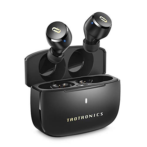 Photo 1 of  Wireless Earbuds, TaoTronics Bluetooth 5.0 Headphones Soundliberty 97 True Wireless Earphones in-Ear with mic CVC 8.0 Noise Cancelling AptX Stereo Bass Touch Control IPX8 Waterproof 9H Playtime
