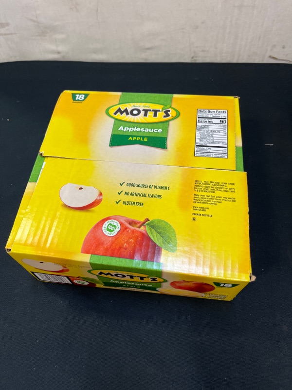 Photo 2 of (2 Pack) Mott's Applesauce Cups, Apple, 4 Oz, 18 Count
EXP 11.09.2022