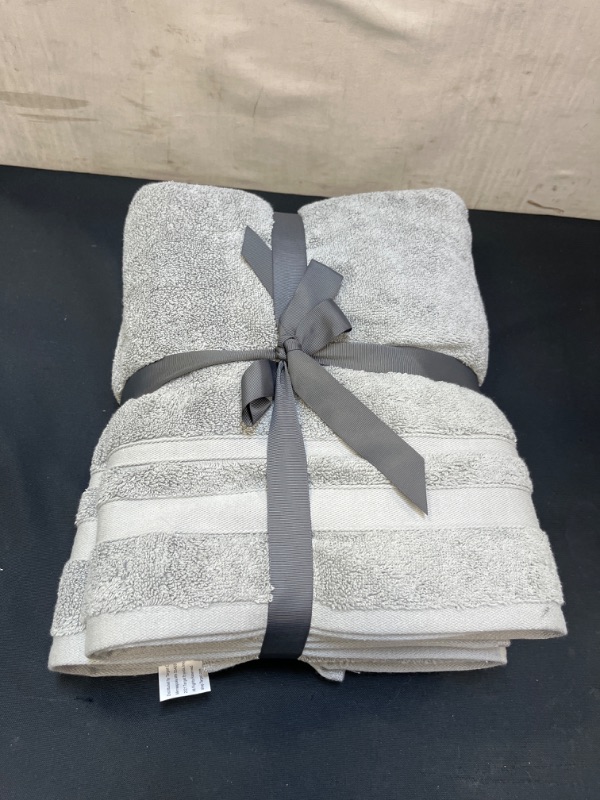 Photo 1 of 2pk Performance Bath Towel Set Gray - Threshold
