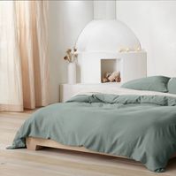 Photo 1 of  Linen Blend Duvet Cover & Pillow Sham Set - Casaluna™ KING