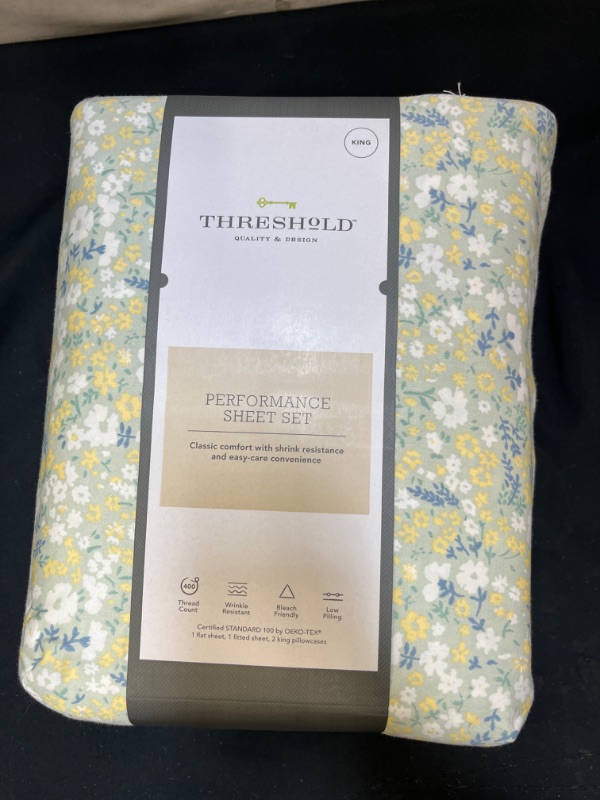 Photo 2 of 400 Thread Count Printed Performance Sheet Set - Threshold™ KING