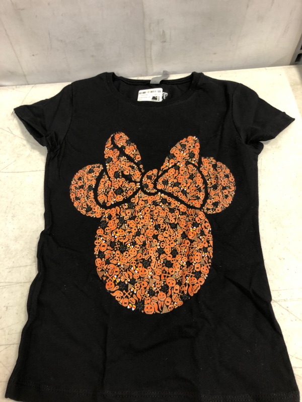 Photo 2 of Girl's Minnie Mouse Halloween Disney Minnie Mouse Silhouette Filled T-Shirt
size m 