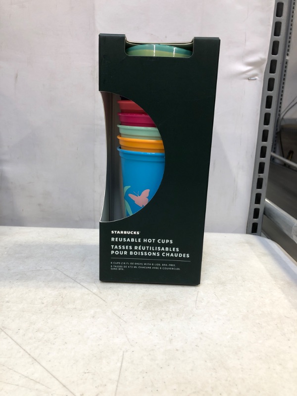 Photo 2 of 2022 Starbucks Easter Floral Hop Hot Cups Package of 6
