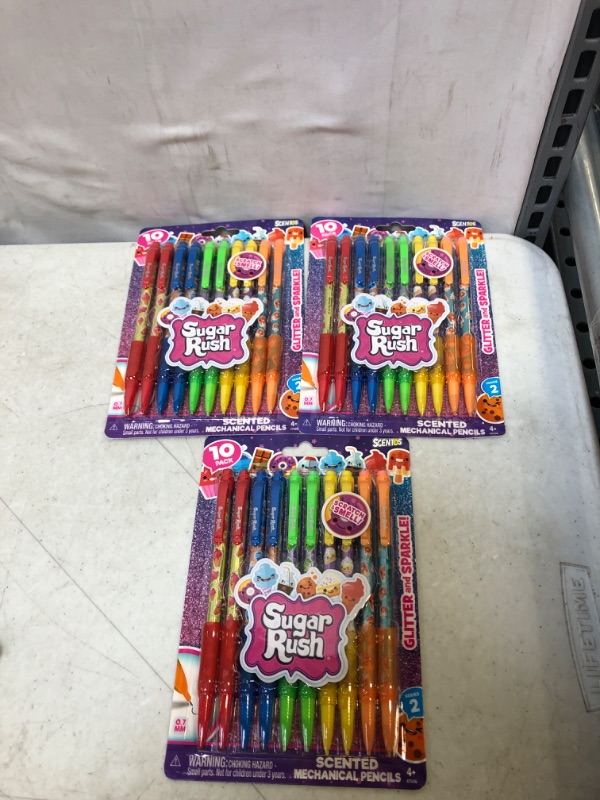 Photo 2 of  Scented Mechanical Pencils Glitter Multicolor - Sugar Rush 3 PACK 
