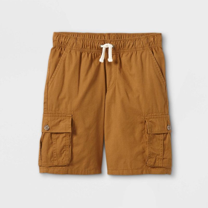 Photo 1 of Boys' Pull-on Cargo Shorts - Cat & Jack™ Brown
size S 6/7