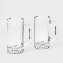 Photo 1 of 16oz 2pk Glass Beer Mugs - Threshold