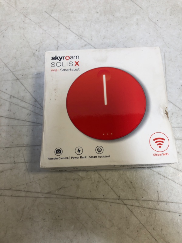 Photo 2 of Skyroam Solis X Smartspot | 4G LTE WiFi Mobile Hotspot and Power Bank | Global Coverage | Up to 10 Connected Devices | Built in VPN | Remote Camera | vSIM Technology, No SIM Card Needed | Make a WLAN
