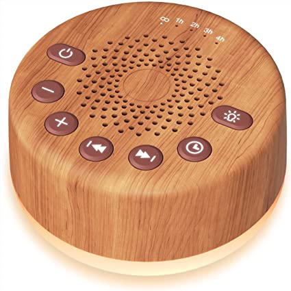 Photo 1 of Easysleep Sound White Noise Machine with 25 Soothing Sounds and Night Lights with Memory Function 32 Levels of Volume and 5 Sleep Timer Powered by AC or USB for Sleeping Relaxation (Wood)
